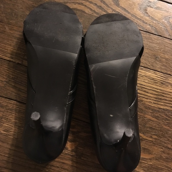 Elegant black open toe heels - Picture 4 of 6